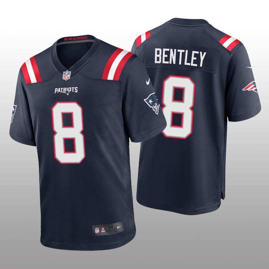 New England Patriots Ja'Whaun Bentley Navy Jersey Game - Men's