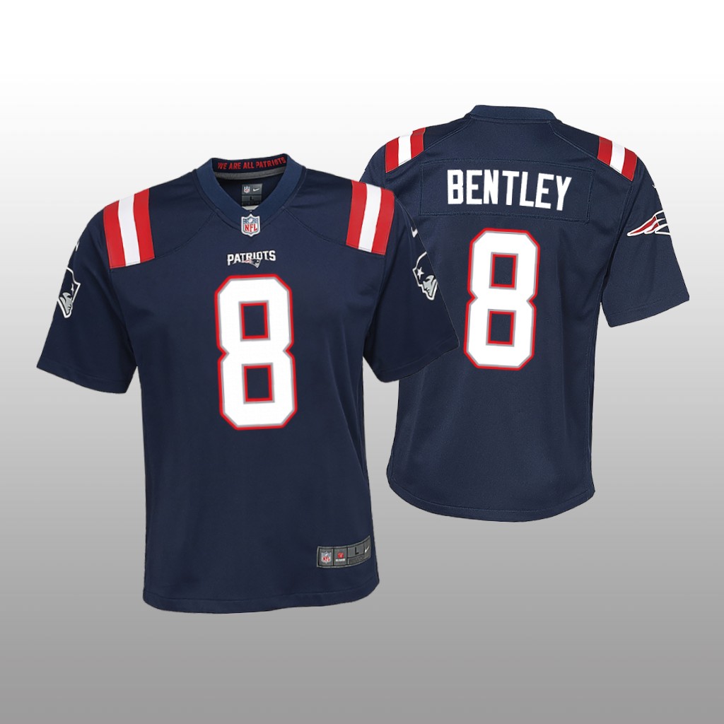 New England Patriots Ja'Whaun Bentley Navy Jersey Game - Youth