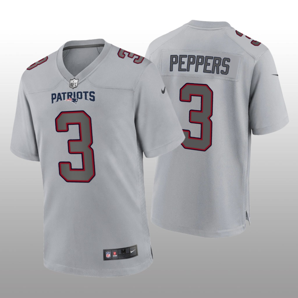 New England Patriots Jabrill Peppers Gray Jersey Atmosphere Fashion Game - Men's