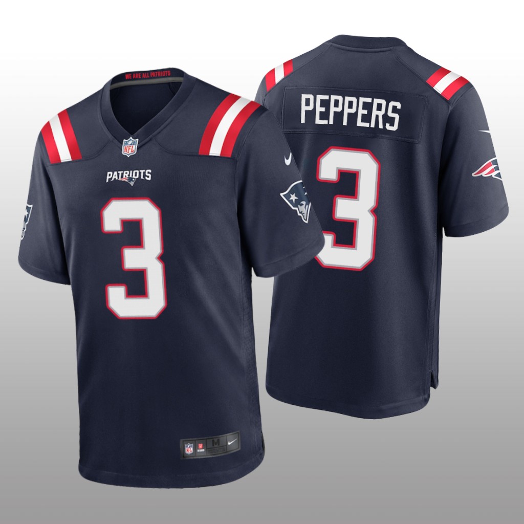 New England Patriots Jabrill Peppers Navy Jersey Game - Men's
