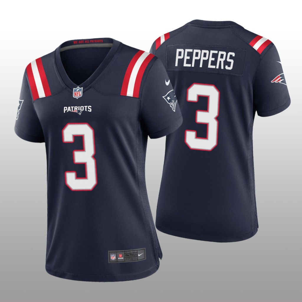 New England Patriots Jabrill Peppers Navy Jersey Game - Women's