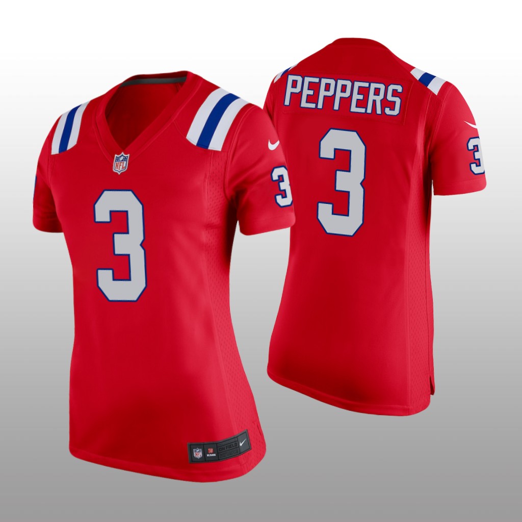 New England Patriots Jabrill Peppers Red Jersey Game - Women's