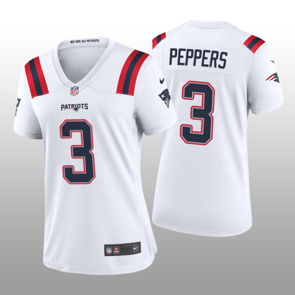 New England Patriots Jabrill Peppers White Jersey Game - Women's