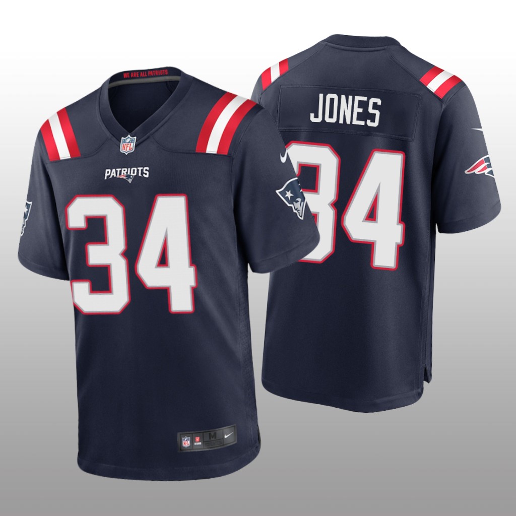 New England Patriots Jack Jones Navy Jersey Game - Men's