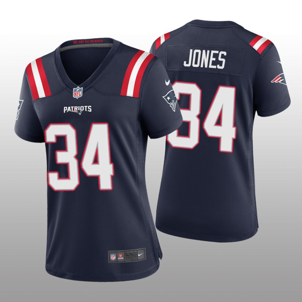 New England Patriots Jack Jones Navy Jersey Game - Women's