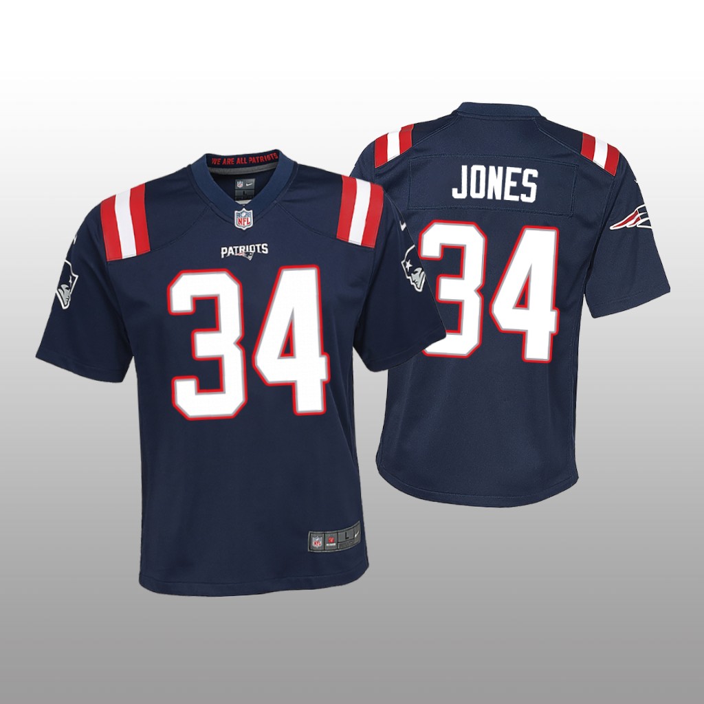 New England Patriots Jack Jones Navy Jersey Game - Youth