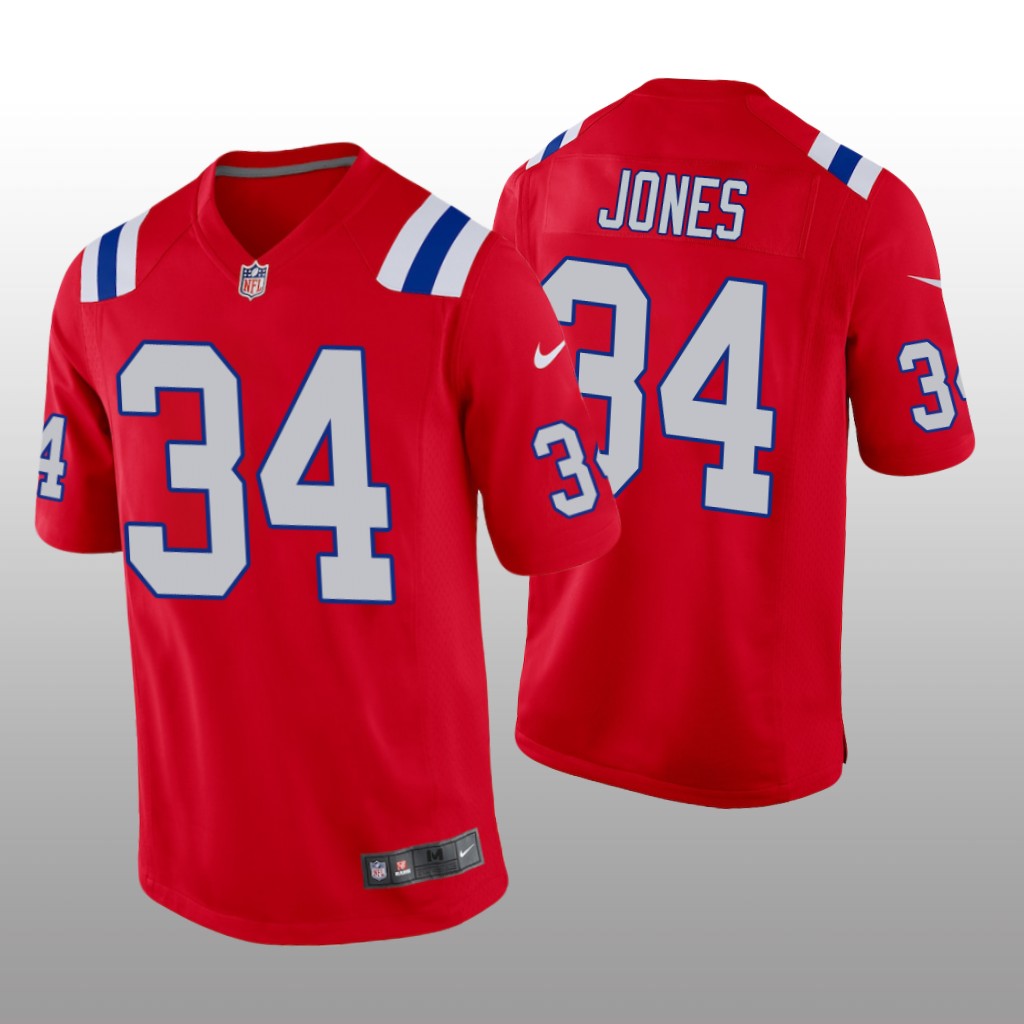 New England Patriots Jack Jones Red Jersey Alternate Game - Men's