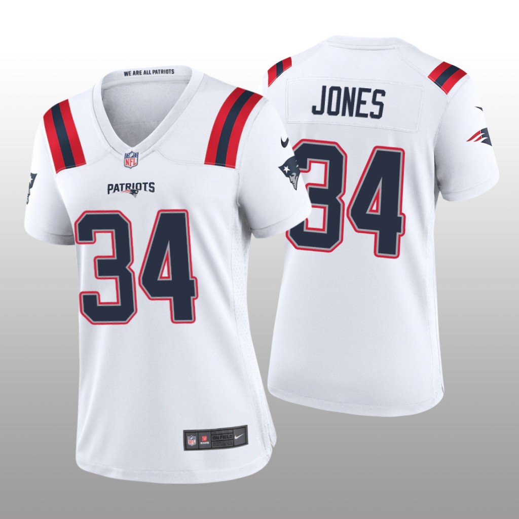 New England Patriots Jack Jones White Jersey Game - Women's