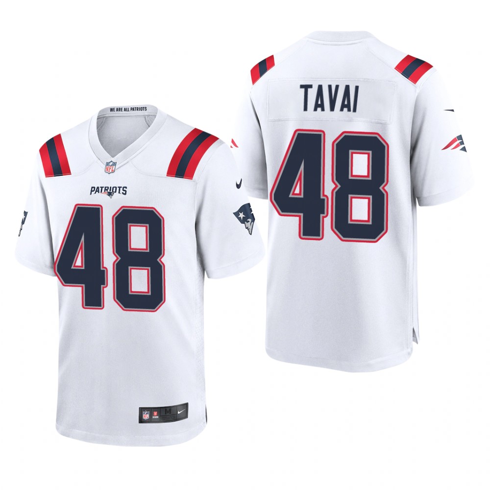 New England Patriots Jahlani Tavai White Jersey Game - Men's