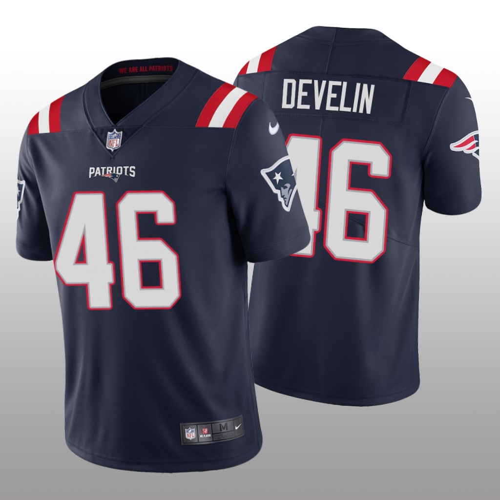 New England Patriots James Develin Navy Jersey 2020 Vapor Limited - Men's