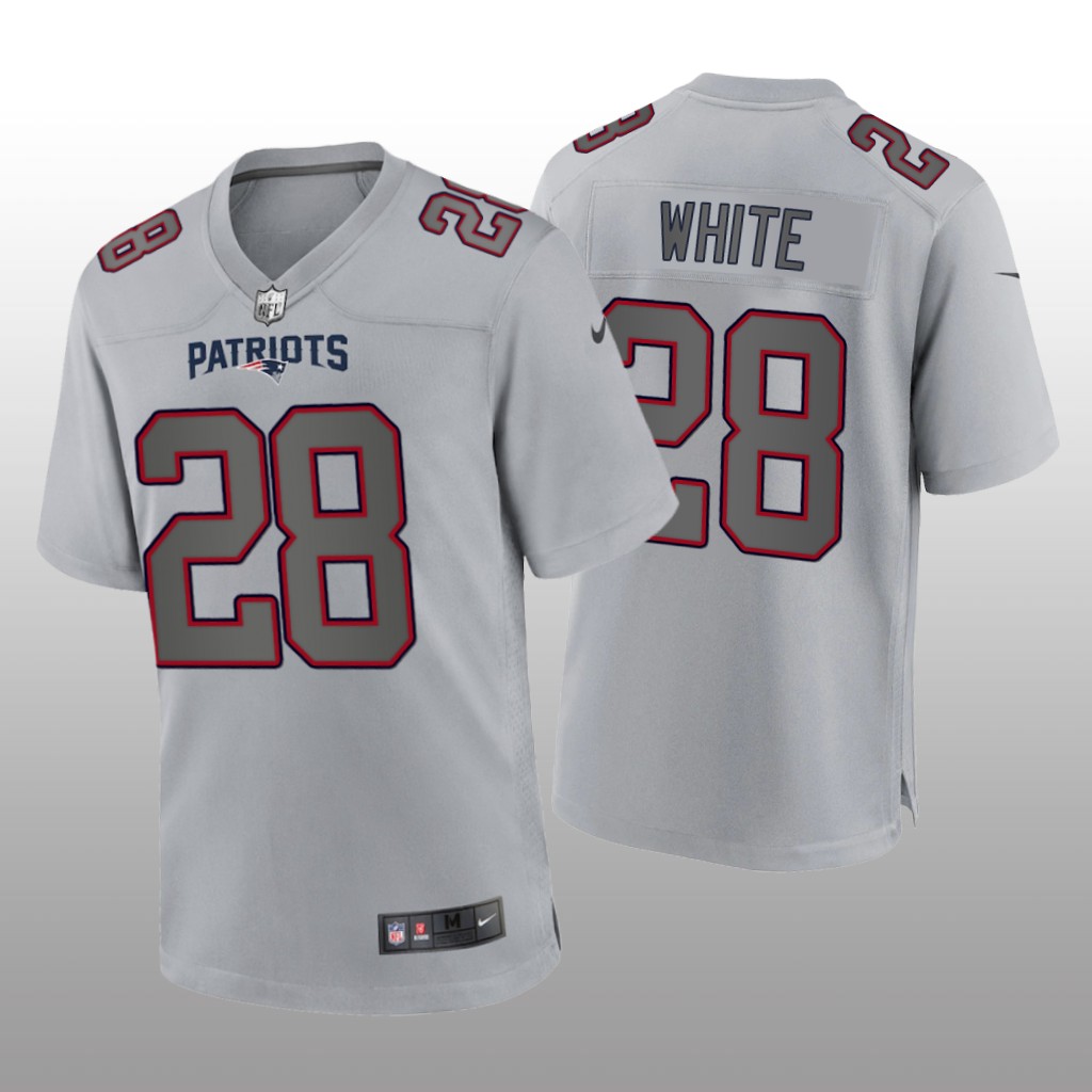 New England Patriots James White Gray Jersey Atmosphere Fashion Game - Men's