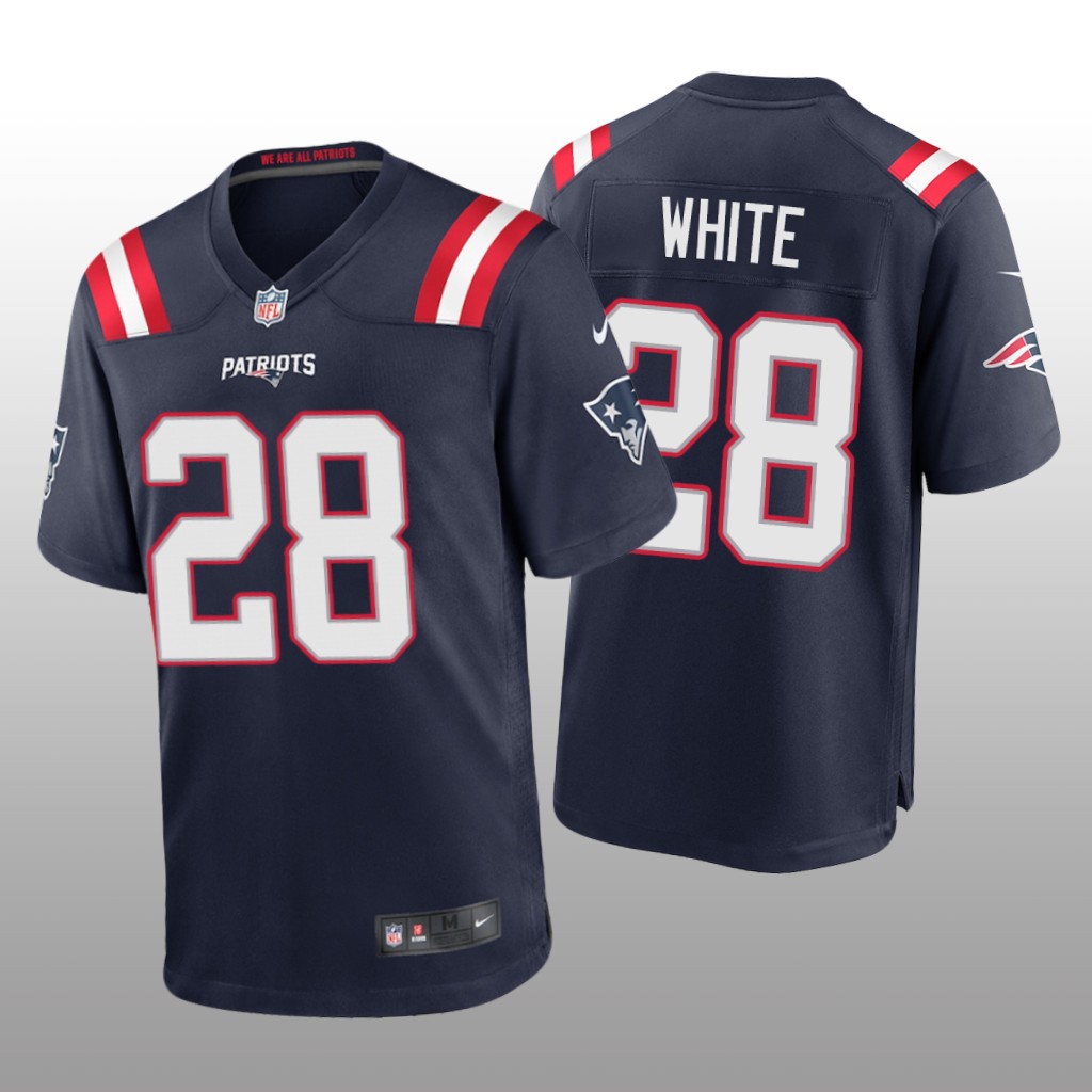 New England Patriots James White Navy Jersey Game - Men's