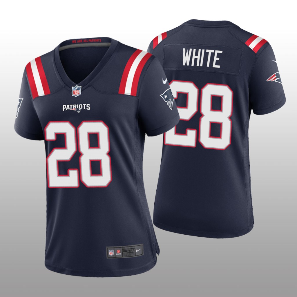New England Patriots James White Navy Jersey Game - Women's
