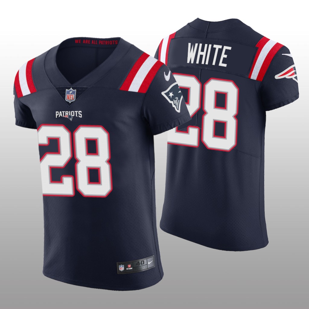 New England Patriots James White Navy Jersey Vapor Elite Men's