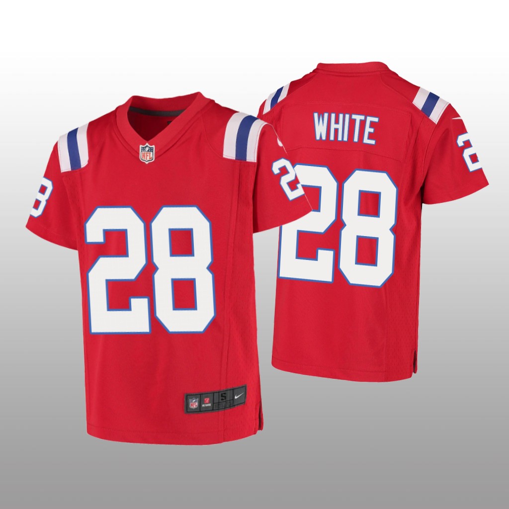 New England Patriots James White Red Jersey Game - Youth