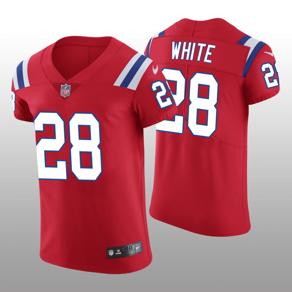 New England Patriots James White Red Jersey Vapor Elite Men's