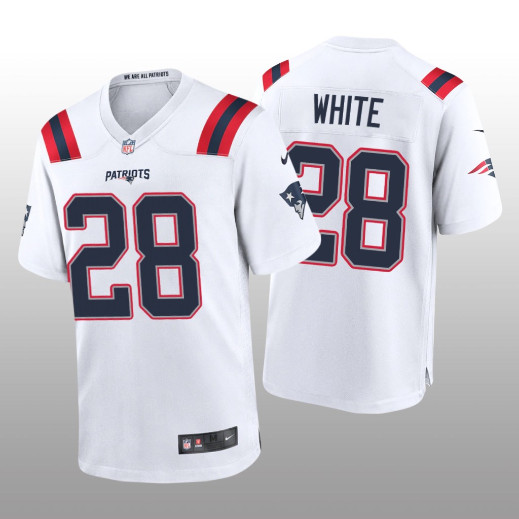 New England Patriots James White White Jersey Game - Men's