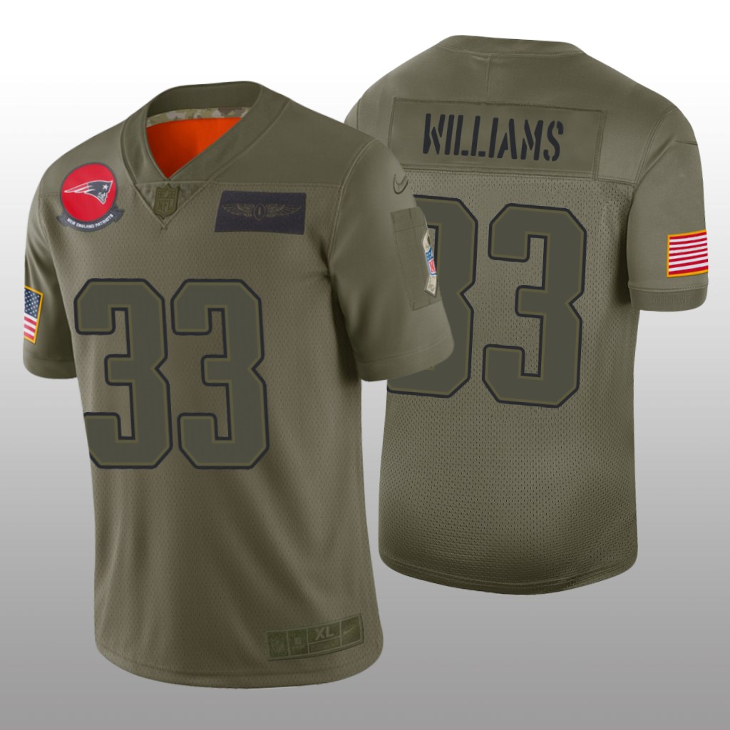 New England Patriots Joejuan Williams Camo Limited Jersey 2019 Salute to Service - Men's