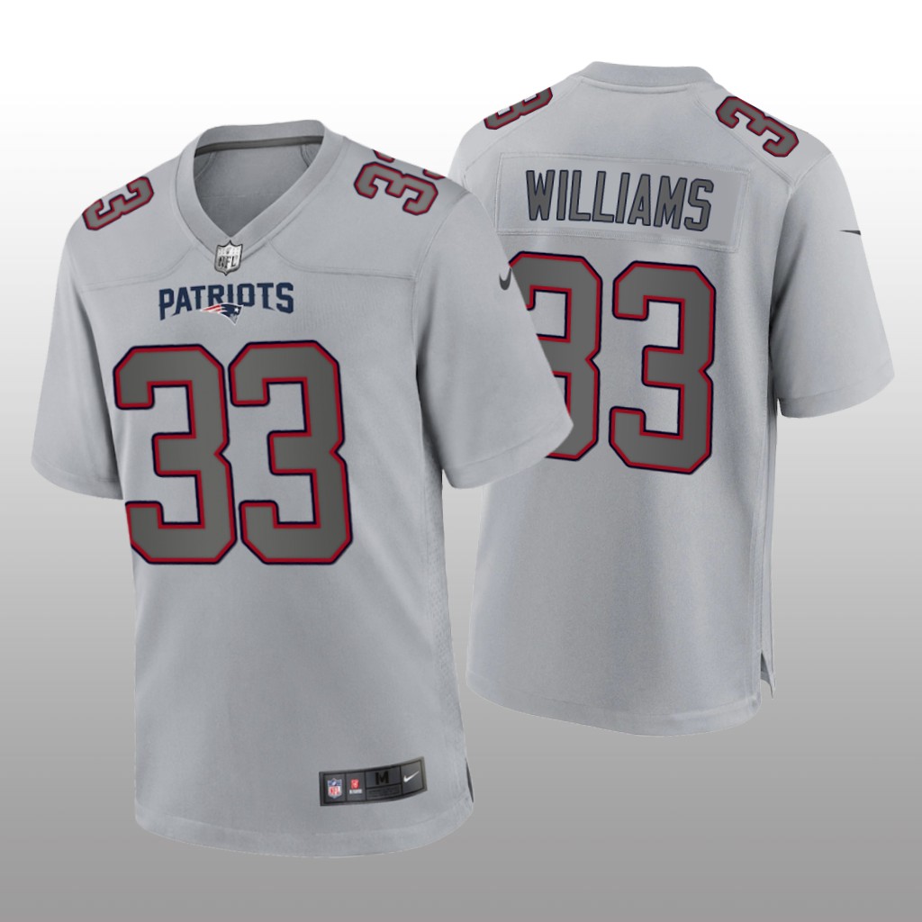 New England Patriots Joejuan Williams Gray Jersey Atmosphere Fashion Game - Men's