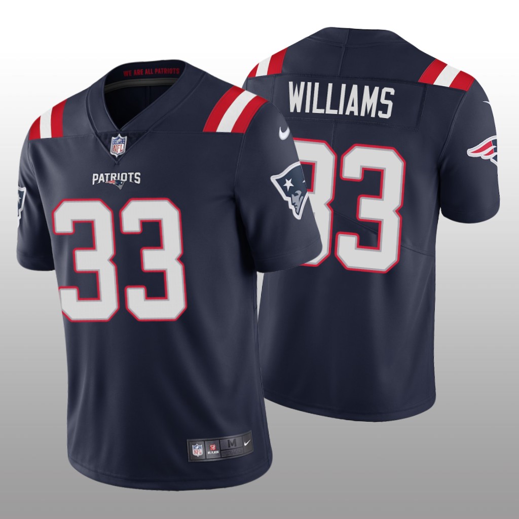 New England Patriots Joejuan Williams Navy Jersey 2020 Vapor Limited - Men's