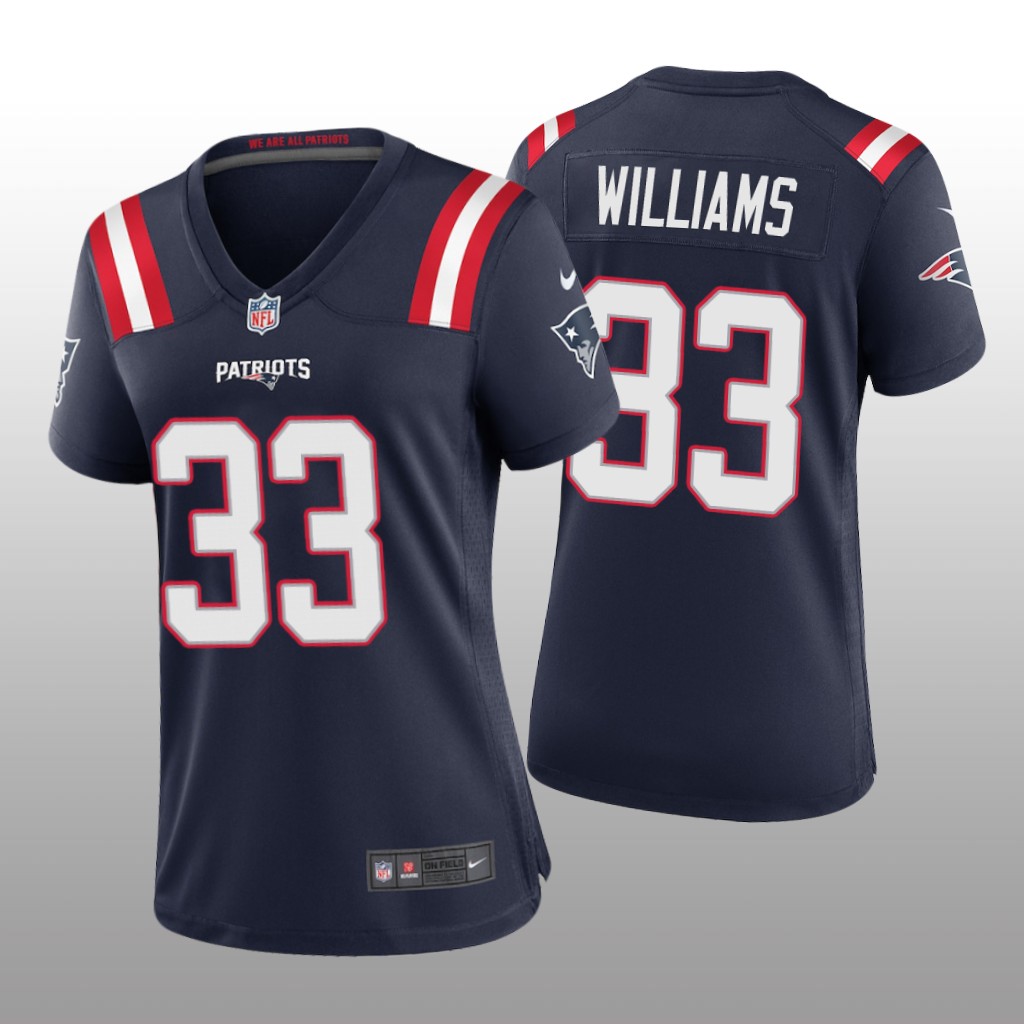 New England Patriots Joejuan Williams Navy Jersey Game - Women's