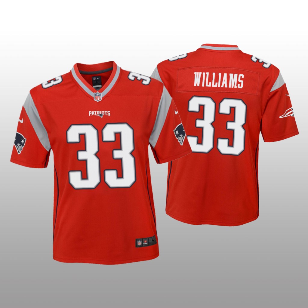 New England Patriots Joejuan Williams Red Jersey Inverted Game - Youth