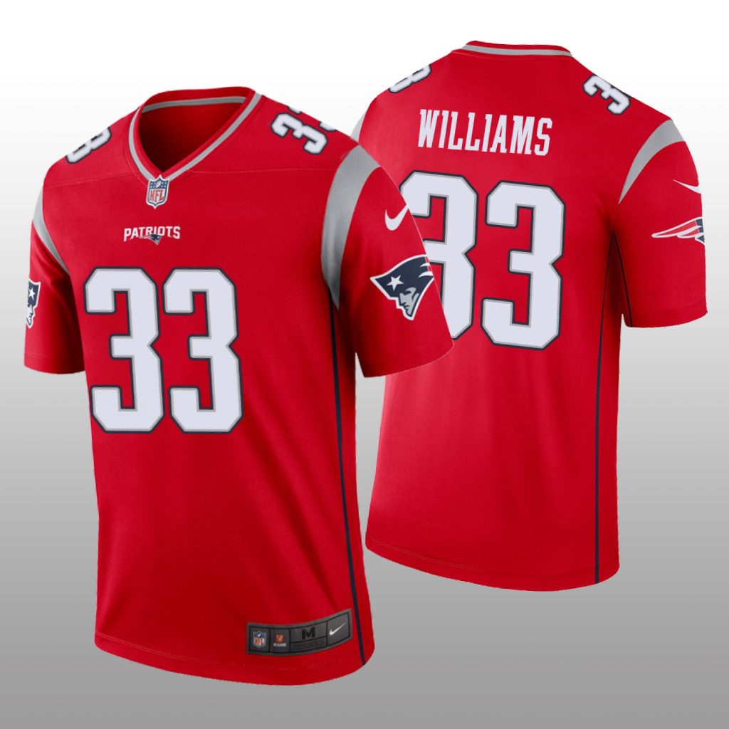 New England Patriots Joejuan Williams Red Jersey Inverted Legend - Men's
