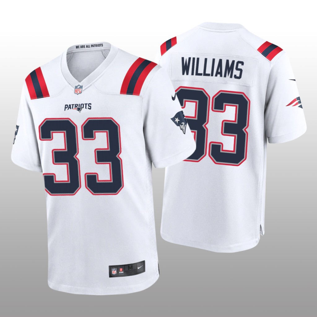 New England Patriots Joejuan Williams White Jersey Game - Men's