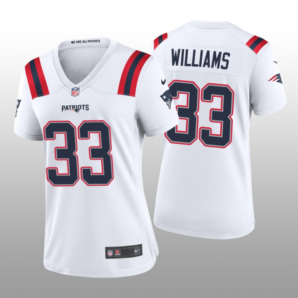 New England Patriots Joejuan Williams White Jersey Game - Women's