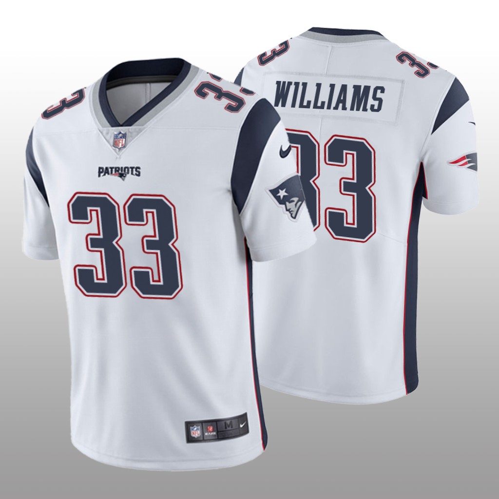 New England Patriots Joejuan Williams White Jersey Vapor Limited - Men's