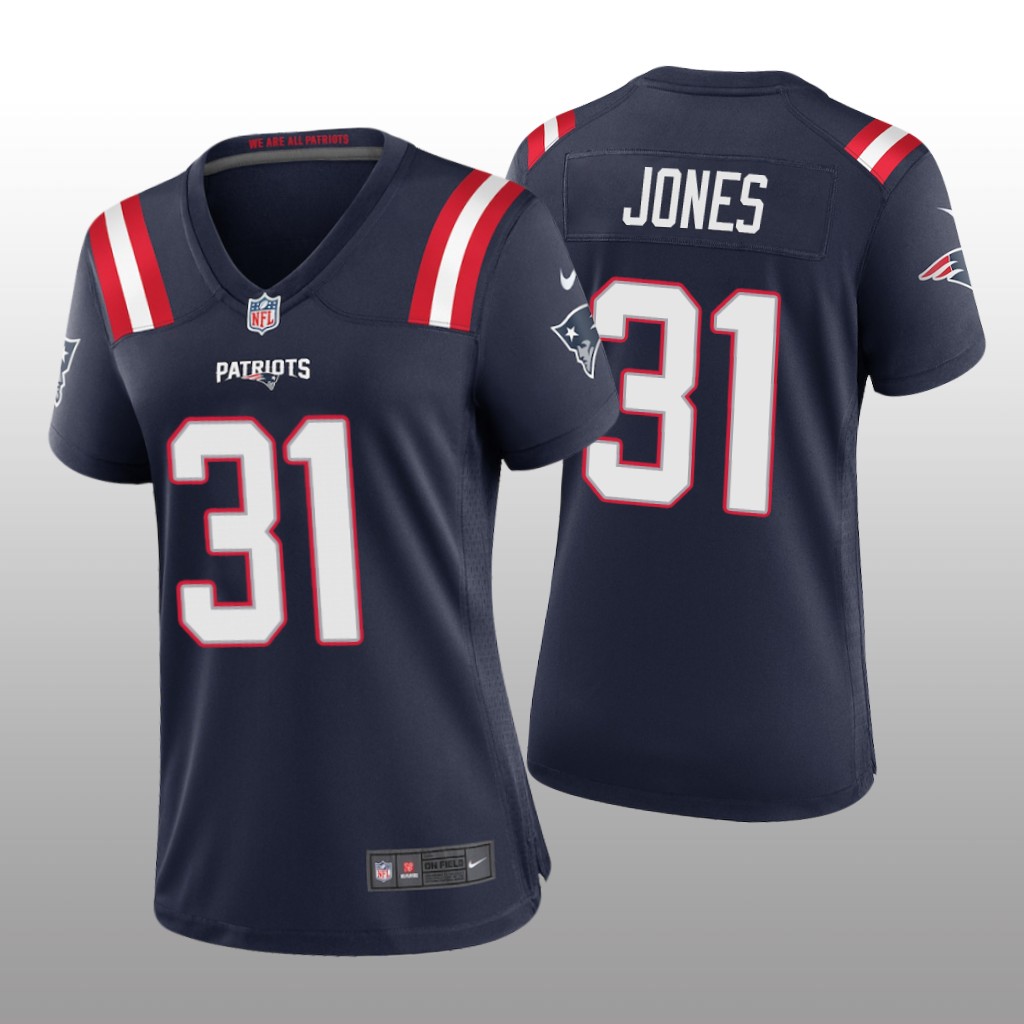 New England Patriots Jonathan Jones Navy Jersey Game - Women's