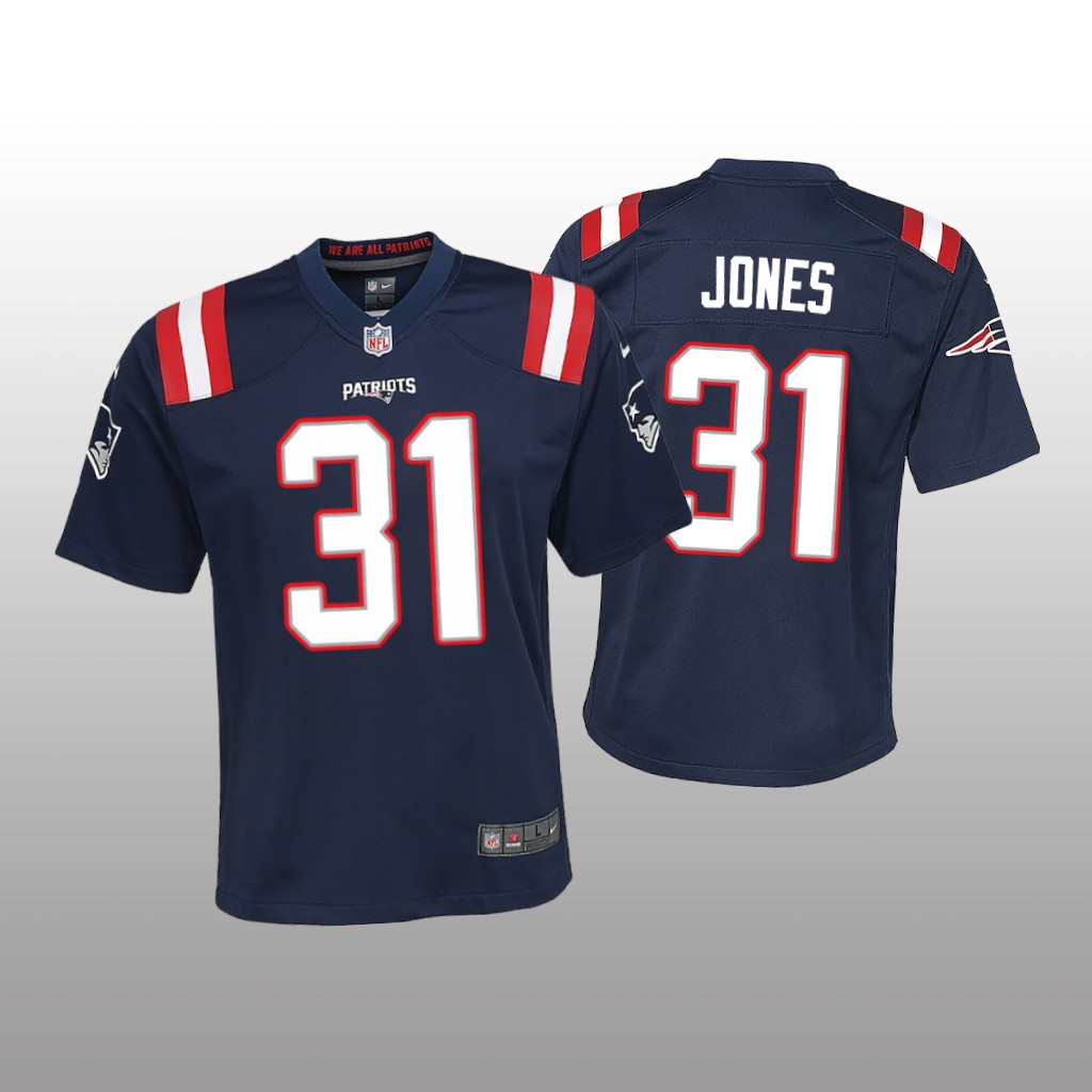 New England Patriots Jonathan Jones Navy Jersey Game - Youth