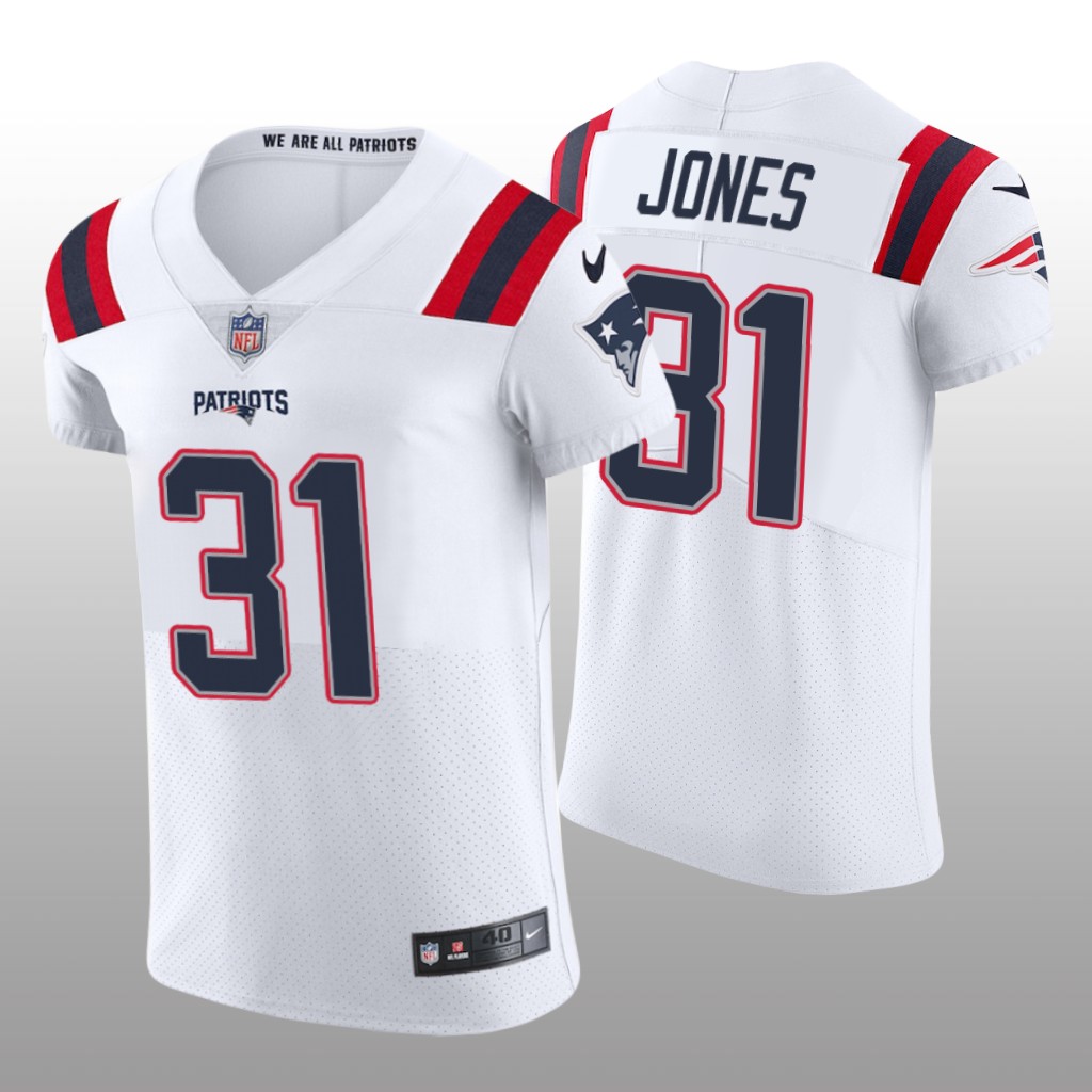 New England Patriots Jonathan Jones White Jersey Vapor Elite Men's