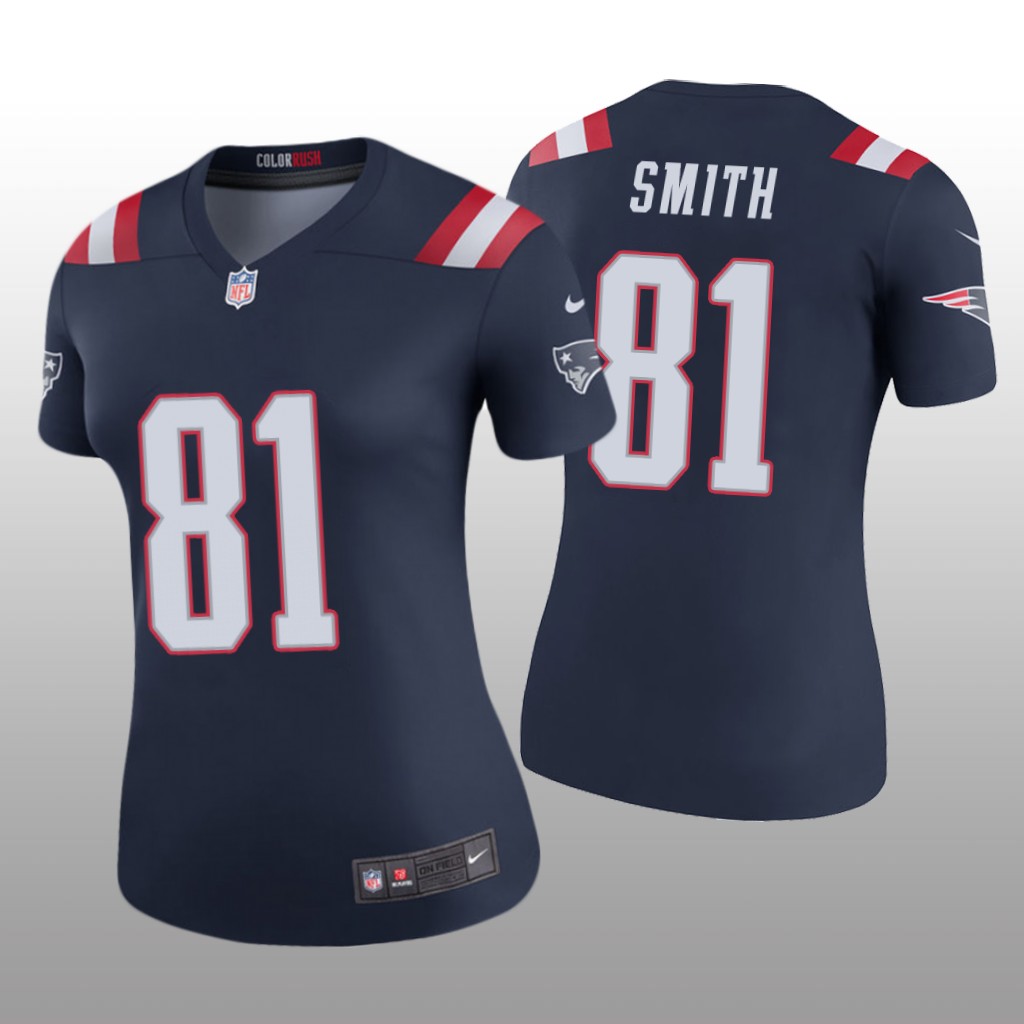 New England Patriots Jonnu Smith Navy Jersey Color Rush Legend - Women's