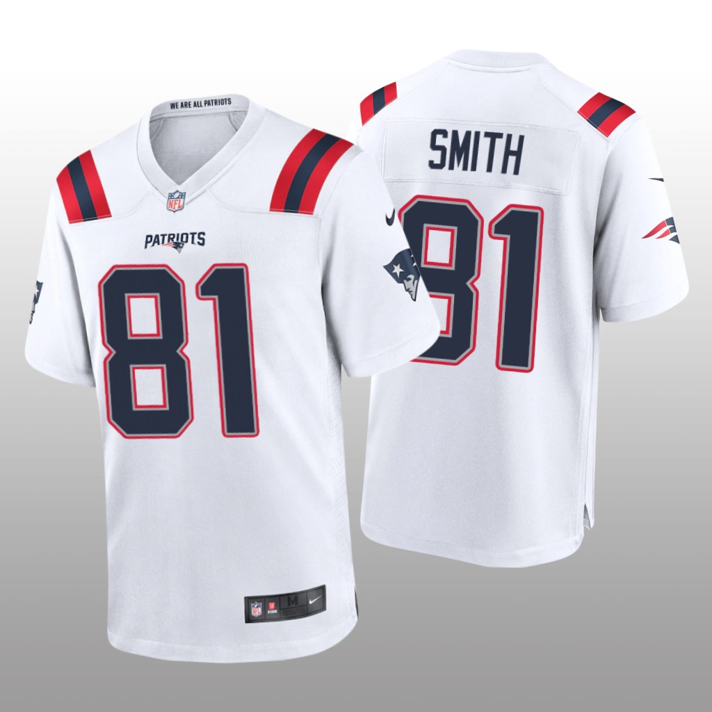 New England Patriots Jonnu Smith White Jersey Game - Men's