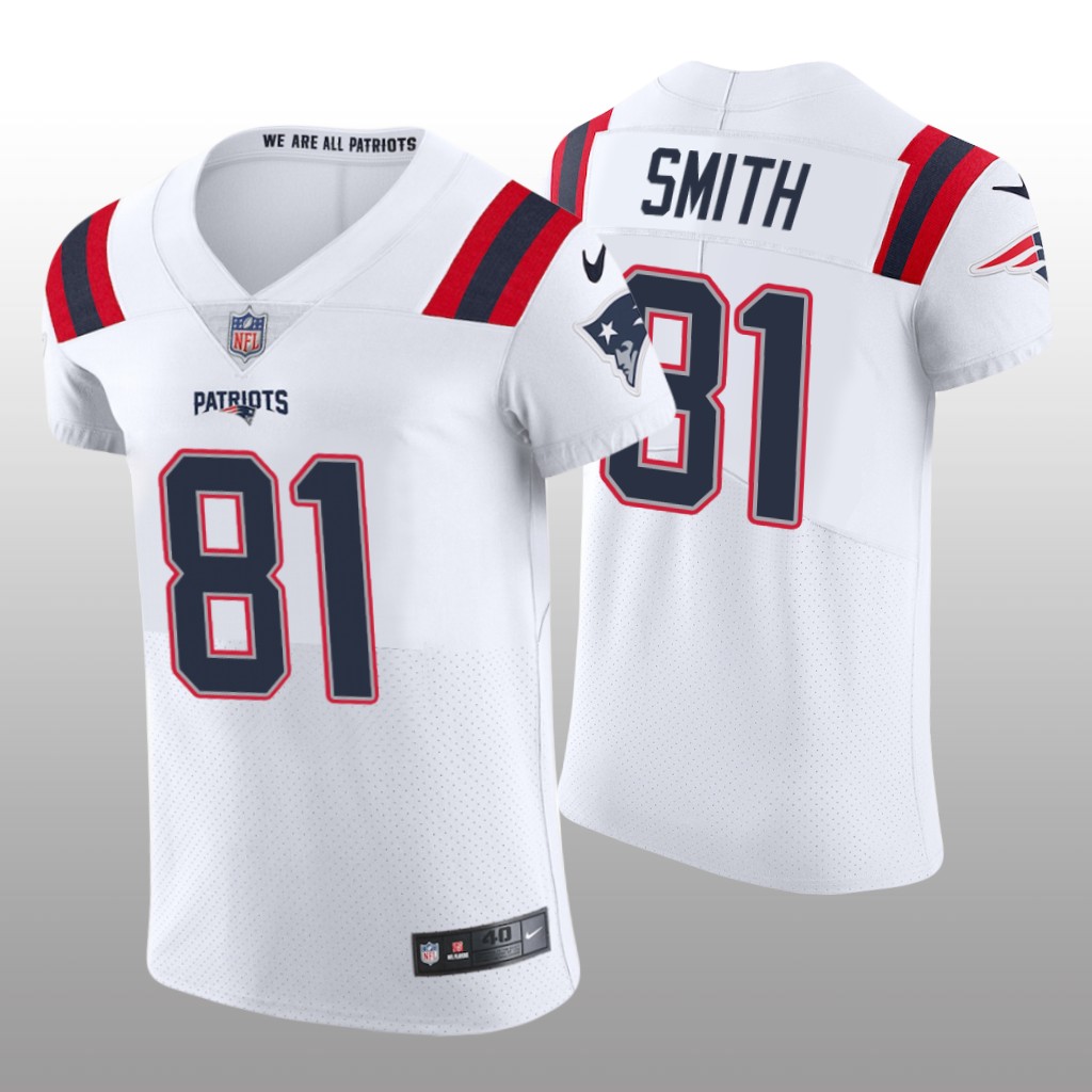 New England Patriots Jonnu Smith White Jersey Vapor Elite Men's