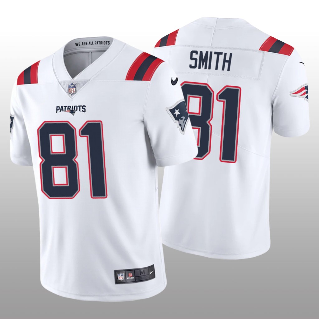 New England Patriots Jonnu Smith White Jersey Vapor Limited - Men's