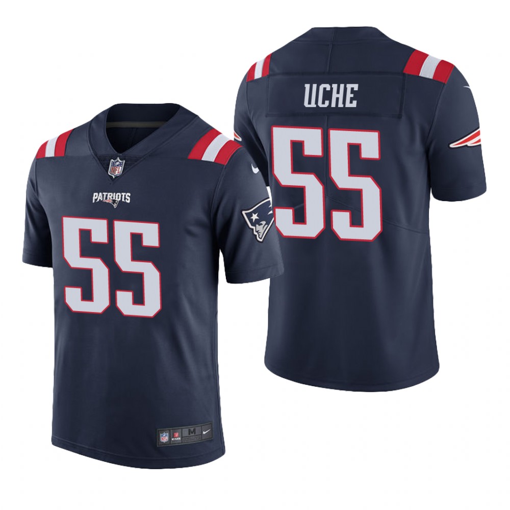 New England Patriots Josh Uche Navy Jersey Color Rush Limited - Men's