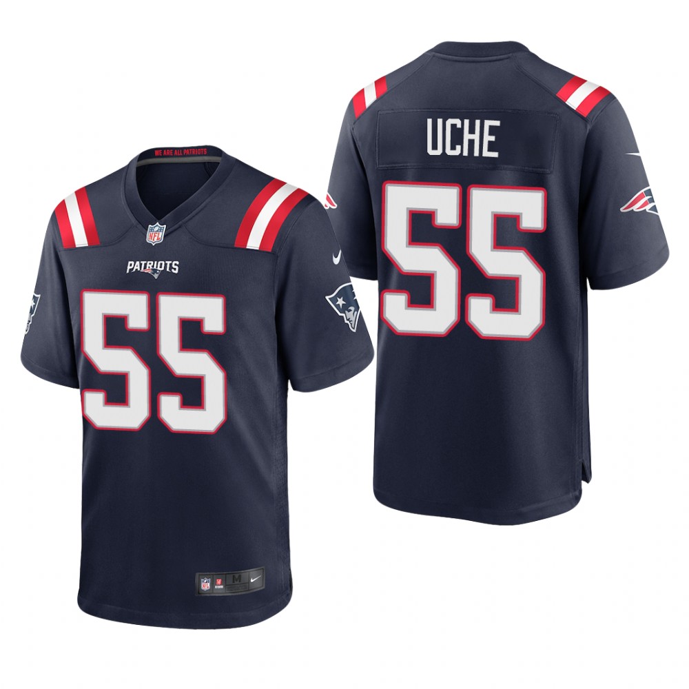 New England Patriots Josh Uche Navy Jersey Game - Men's