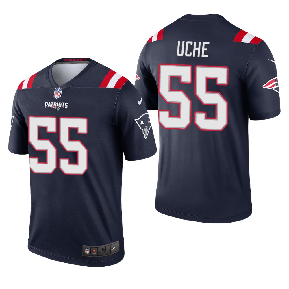 New England Patriots Josh Uche Navy Jersey Legend - Men's