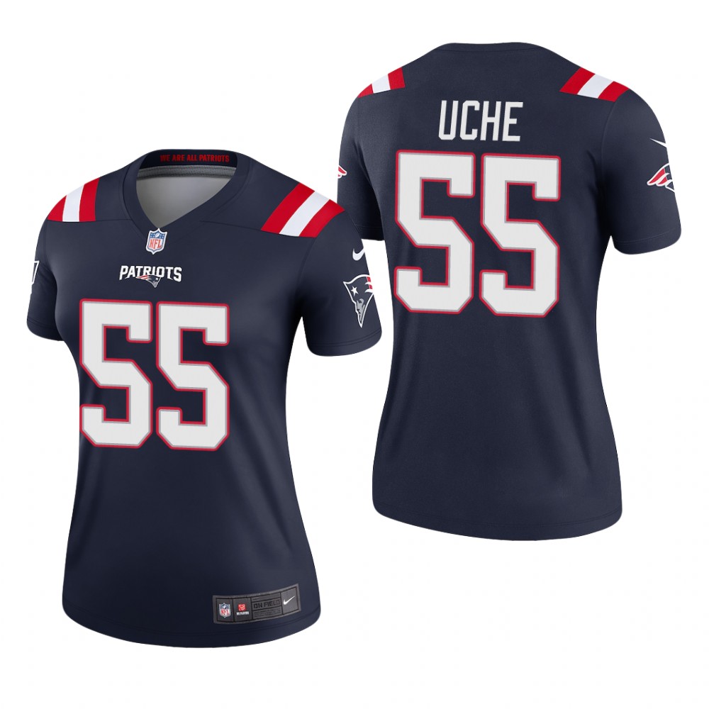 New England Patriots Josh Uche Navy Jersey Legend - Women's