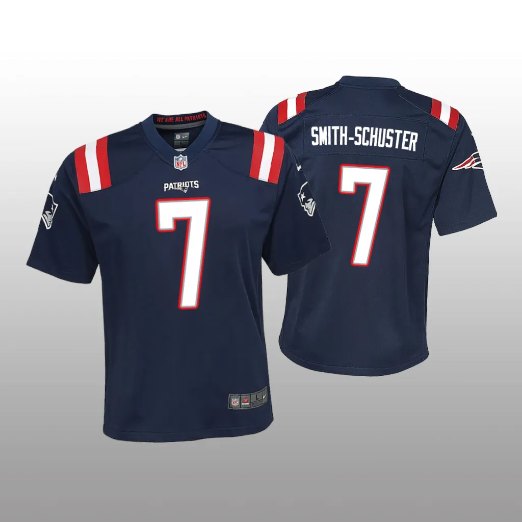 New England Patriots JuJu Smith-Schuster Navy Jersey Game - Youth