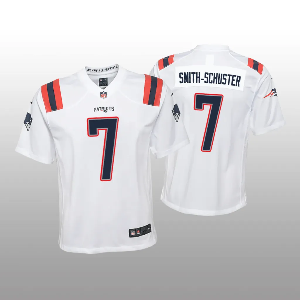 New England Patriots JuJu Smith-Schuster White Jersey Game - Youth