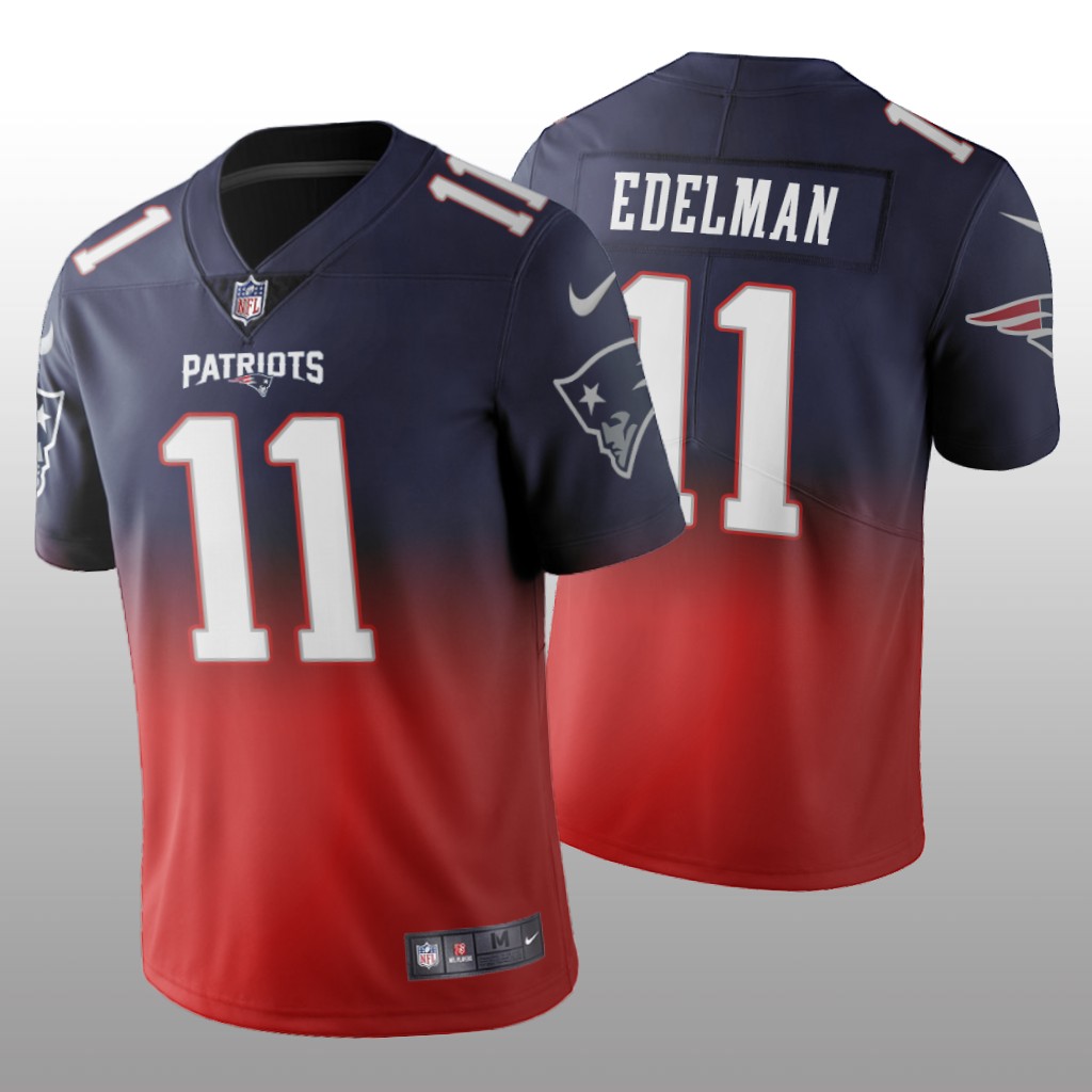 New England Patriots Julian Edelman Navy Gradient Jersey Color Crash - Men's