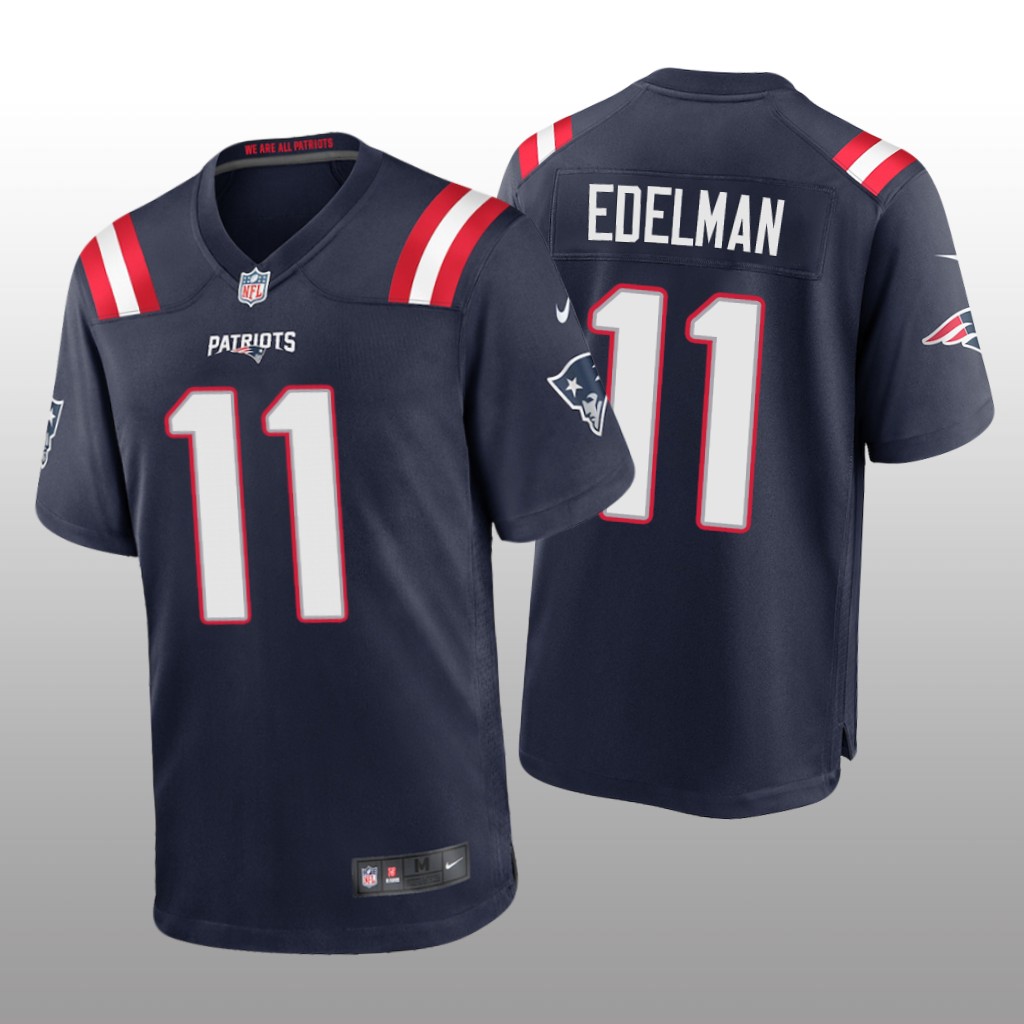 New England Patriots Julian Edelman Navy Jersey Game - Men's