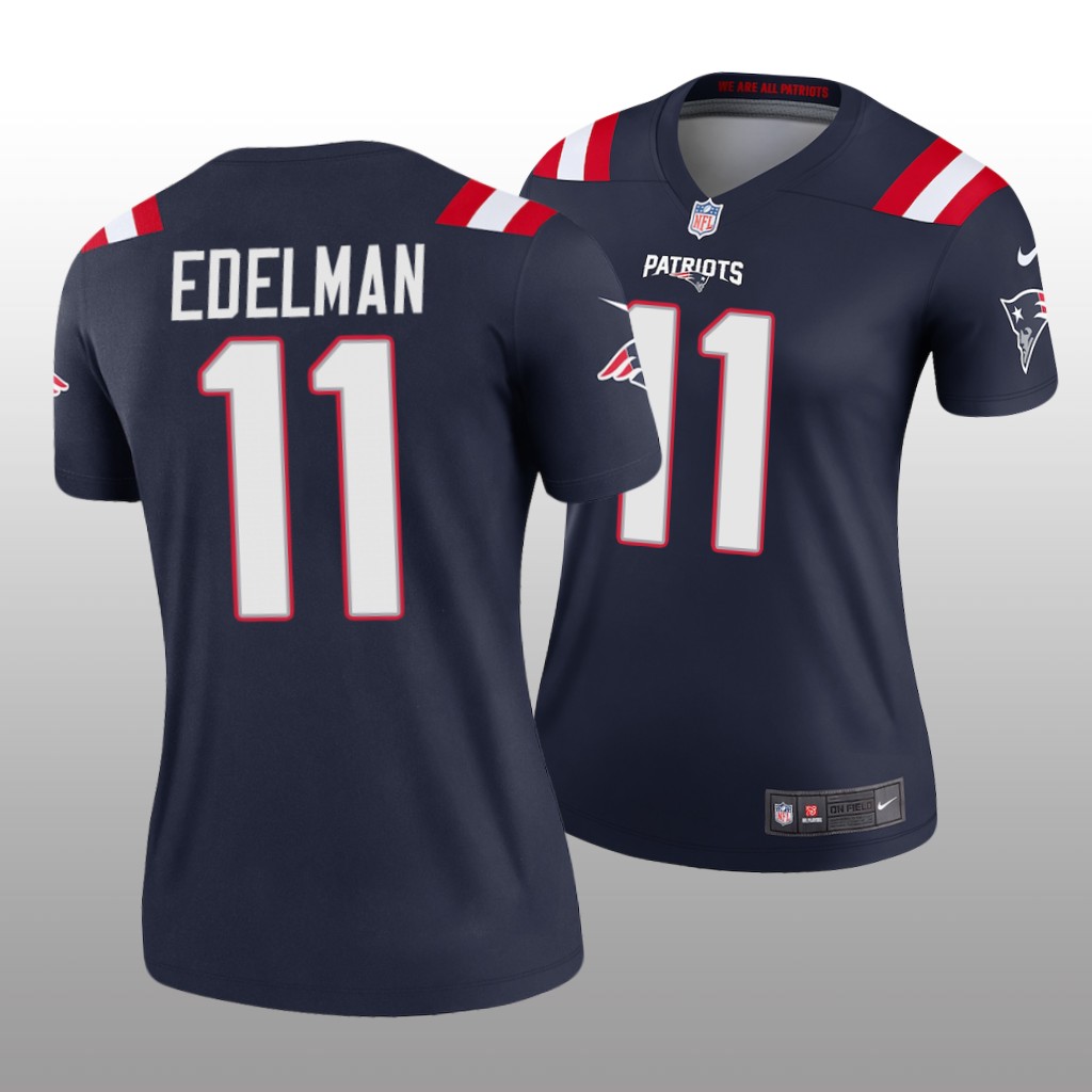 New England Patriots Julian Edelman Navy Jersey Legend - Women's