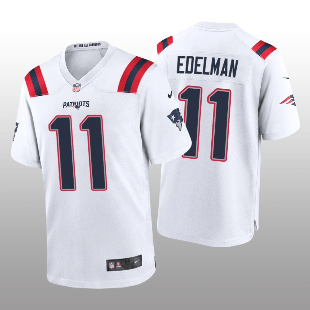 New England Patriots Julian Edelman White Jersey Game - Men's