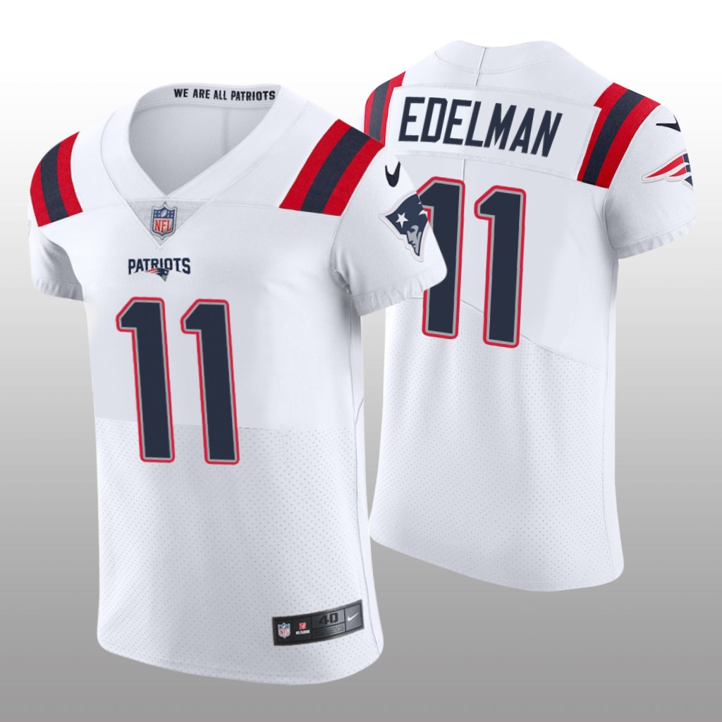 New England Patriots Julian Edelman White Jersey Vapor Elite Men's