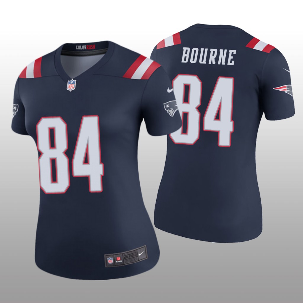 New England Patriots Kendrick Bourne Navy Jersey Color Rush Legend - Women's