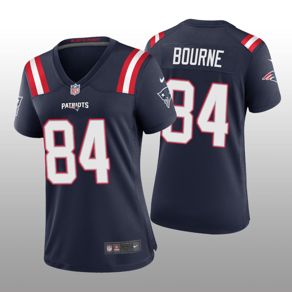 New England Patriots Kendrick Bourne Navy Jersey Game - Women's